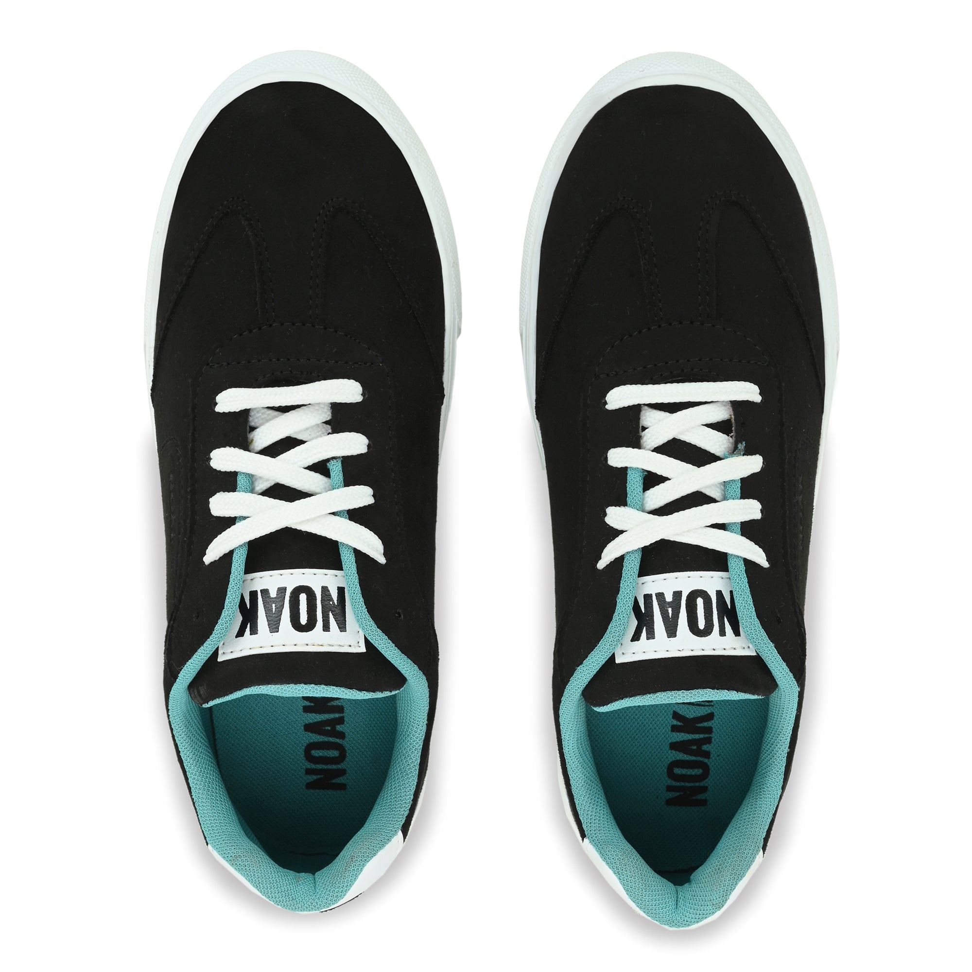 Noak NOAK HANDCRAFTED BLACK LACE-UP VEGAN SUEDE LEATHER CASUAL SHOE
