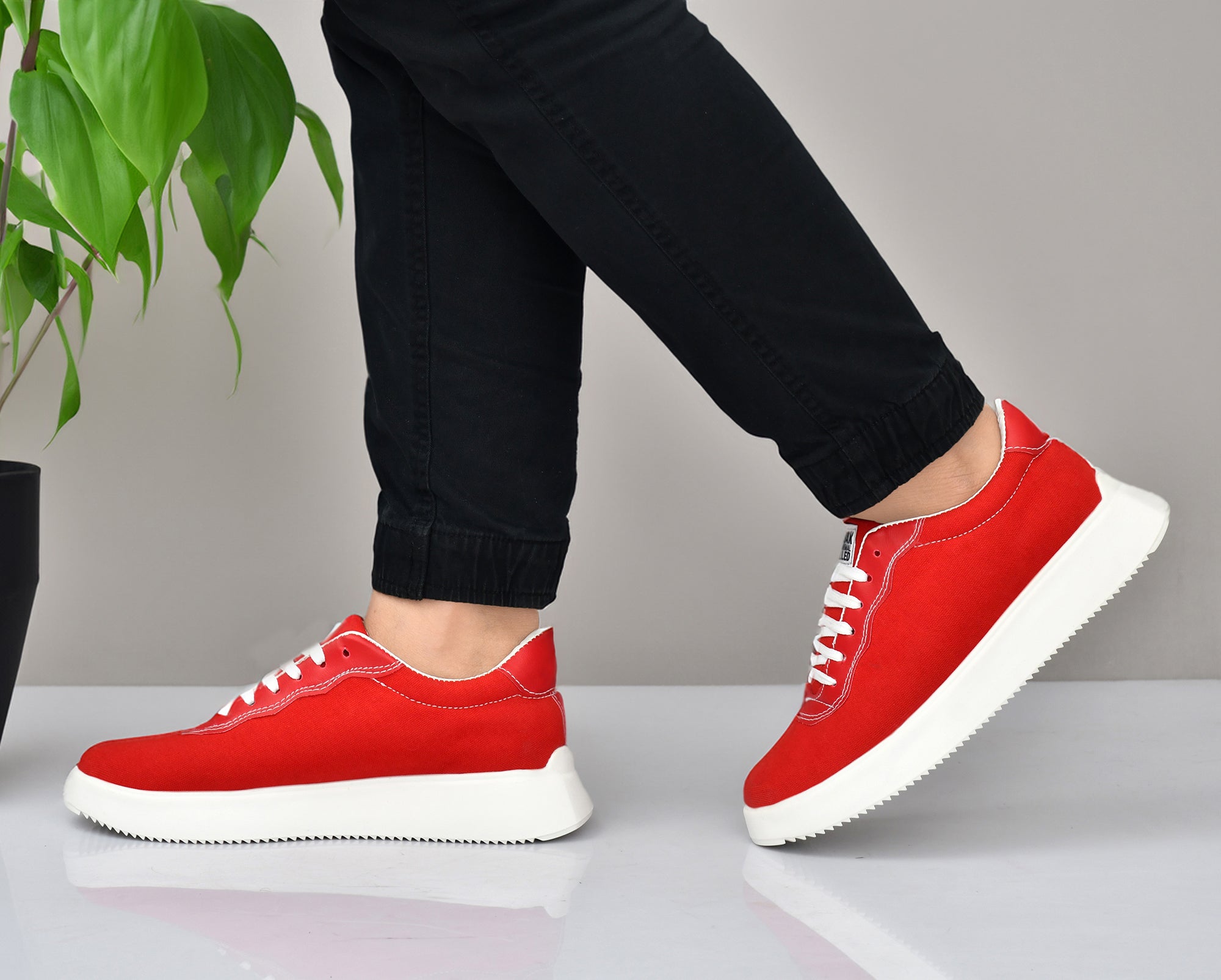 Casual All Red Shoe NOAK RED EXTRA LIGHT WEIGHT LACE-UP CASUAL SHOE