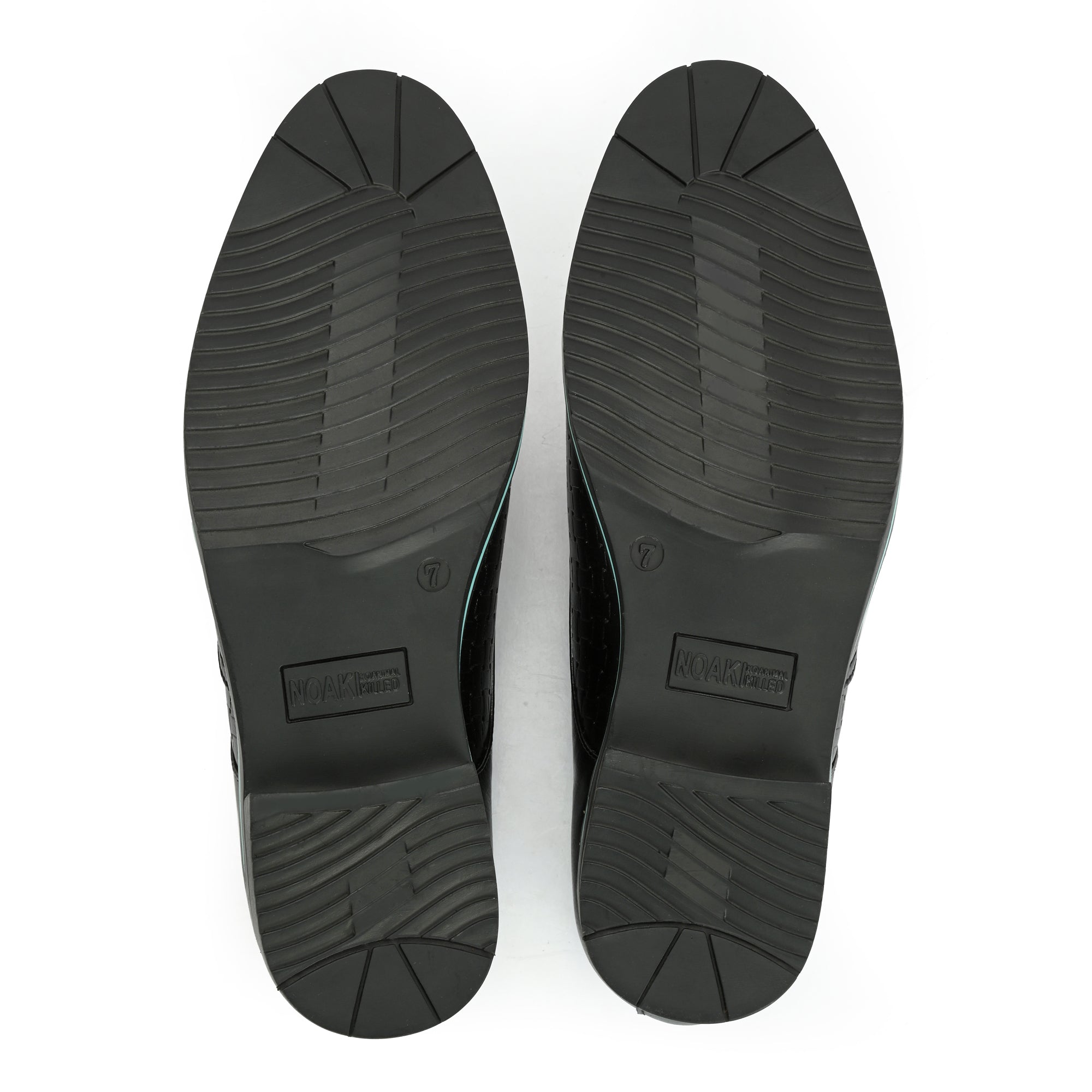 Noak NOAK HANDCRAFTED BLACK FORMAL LACE-UP SHOE WITH EMBOSSING UPPER MATERI