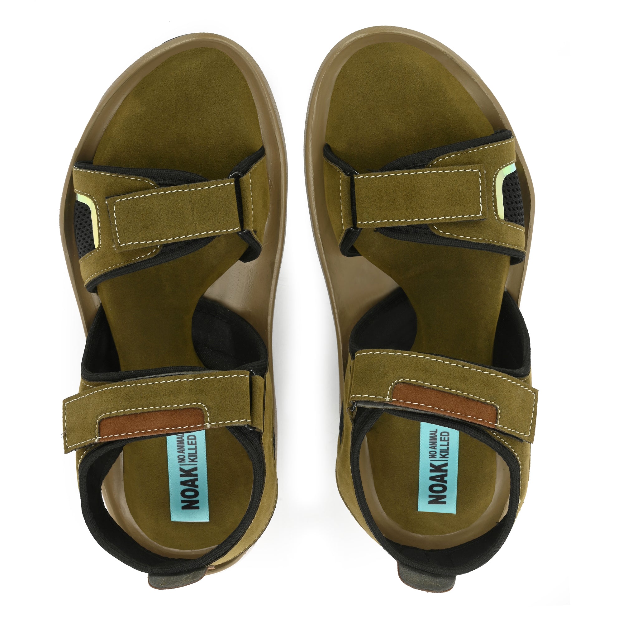 Noak NOAK HANDCARFTED OLIVE VEGAN LEATHER SPORT SANDAL