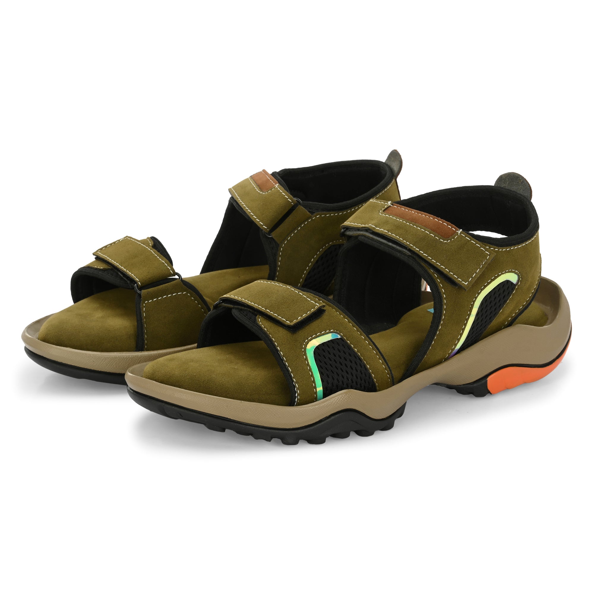 Noak NOAK HANDCARFTED OLIVE VEGAN LEATHER SPORT SANDAL