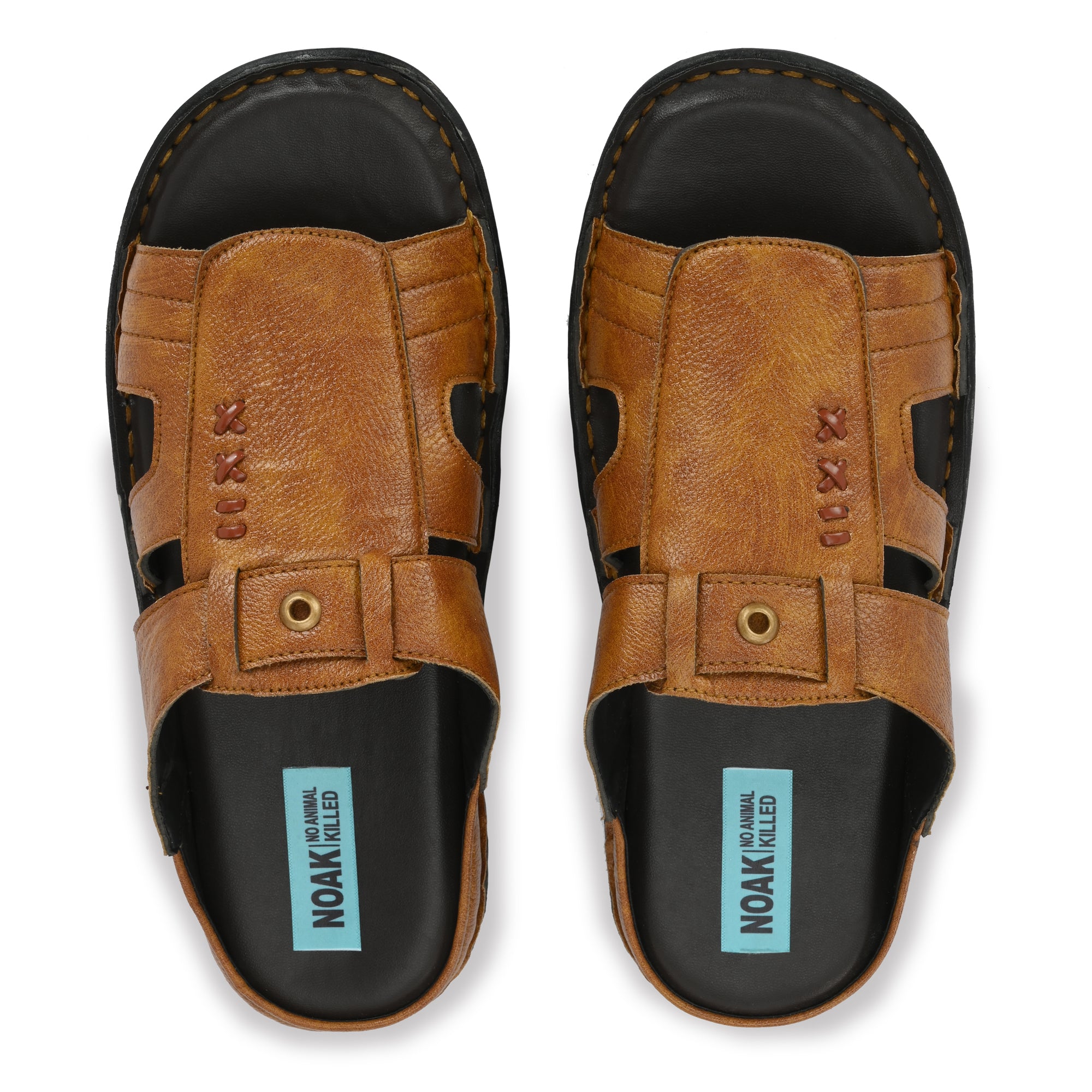 Noak NOAK HANDCRAFTED TAN VEGAN LEATHER SLIPPER