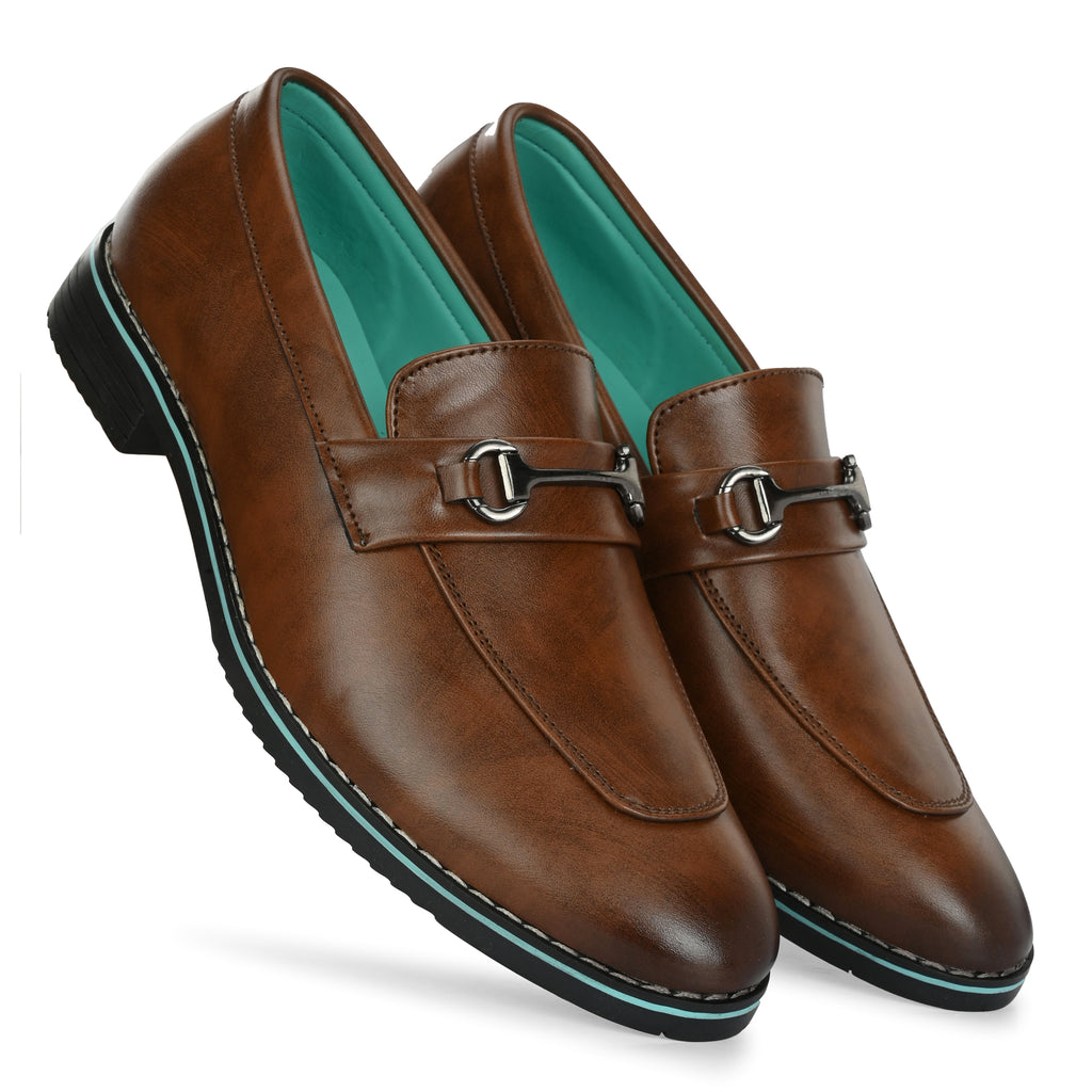 NOAK Handcrafted Tan Vegan Leather Horse-bit Loafer - Style, Comfort, and Sustainability in One