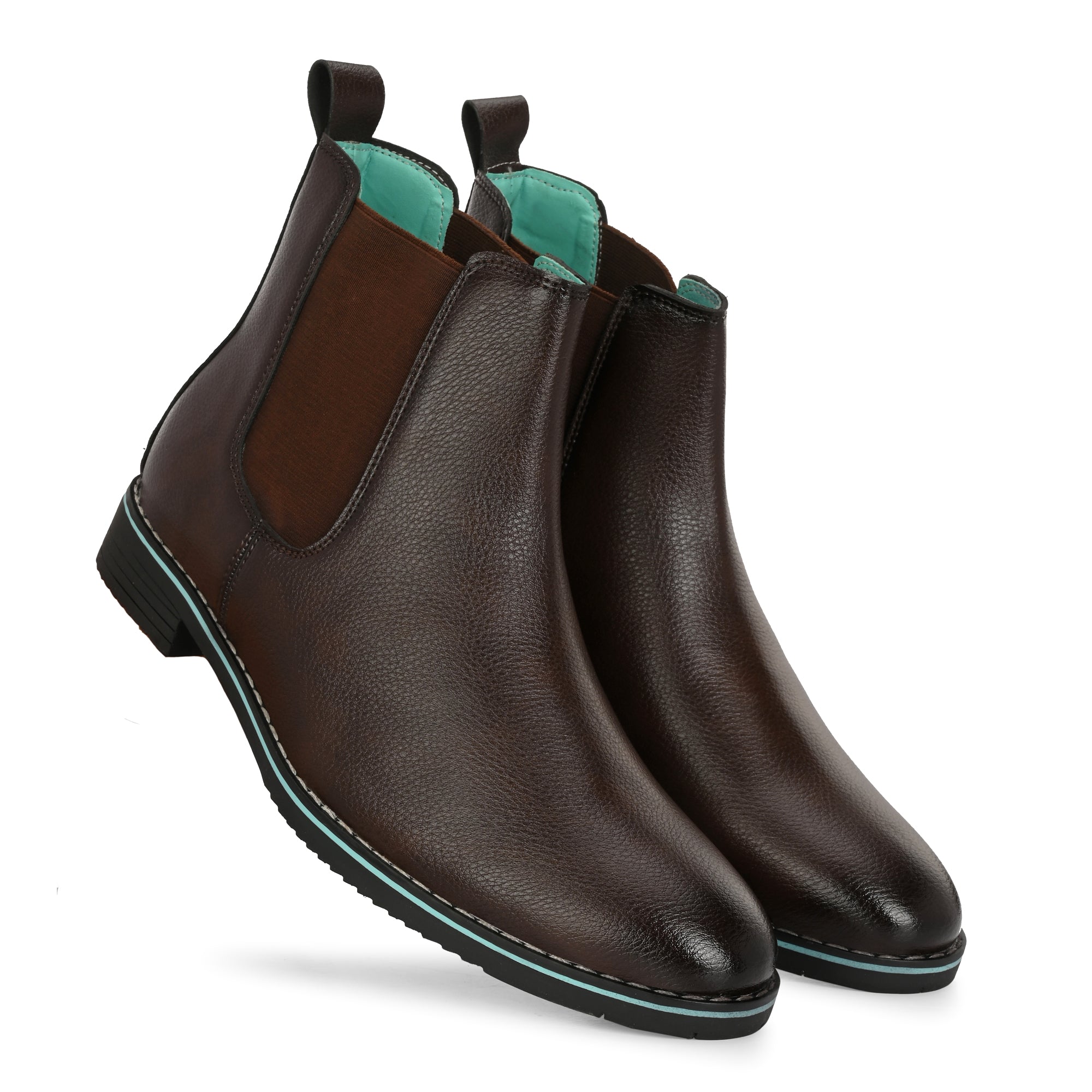 Noak NOAK HANDCRAFTED BROWN FINE MILD GRAIN VEGAN LEATHER CHELSEA BOOT