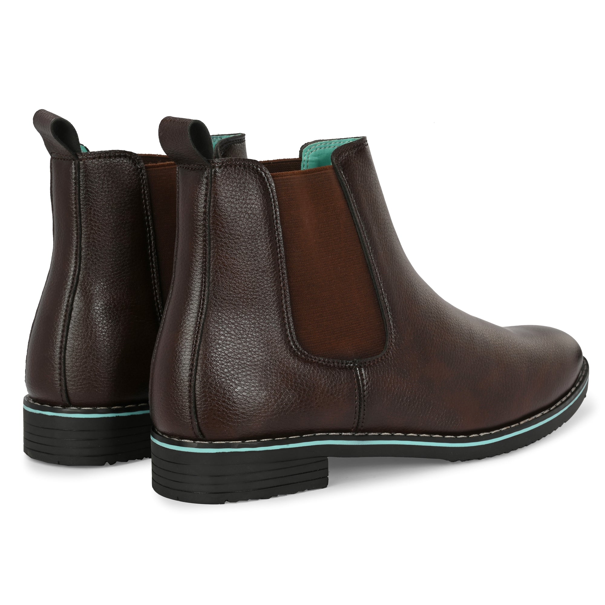 Noak NOAK HANDCRAFTED BROWN FINE MILD GRAIN VEGAN LEATHER CHELSEA BOOT