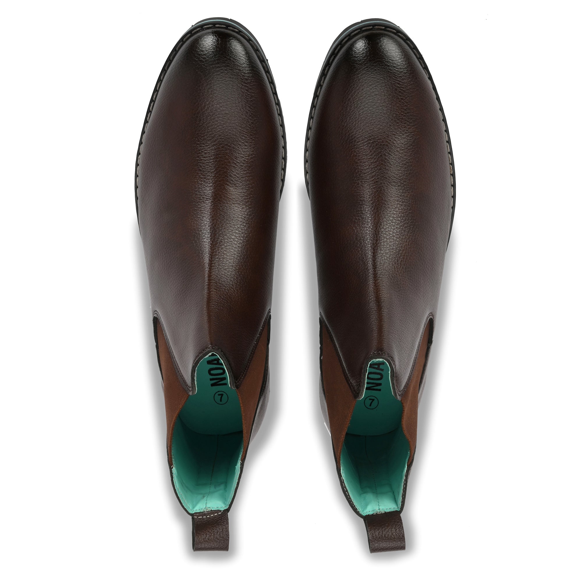 Noak NOAK HANDCRAFTED BROWN FINE MILD GRAIN VEGAN LEATHER CHELSEA BOOT