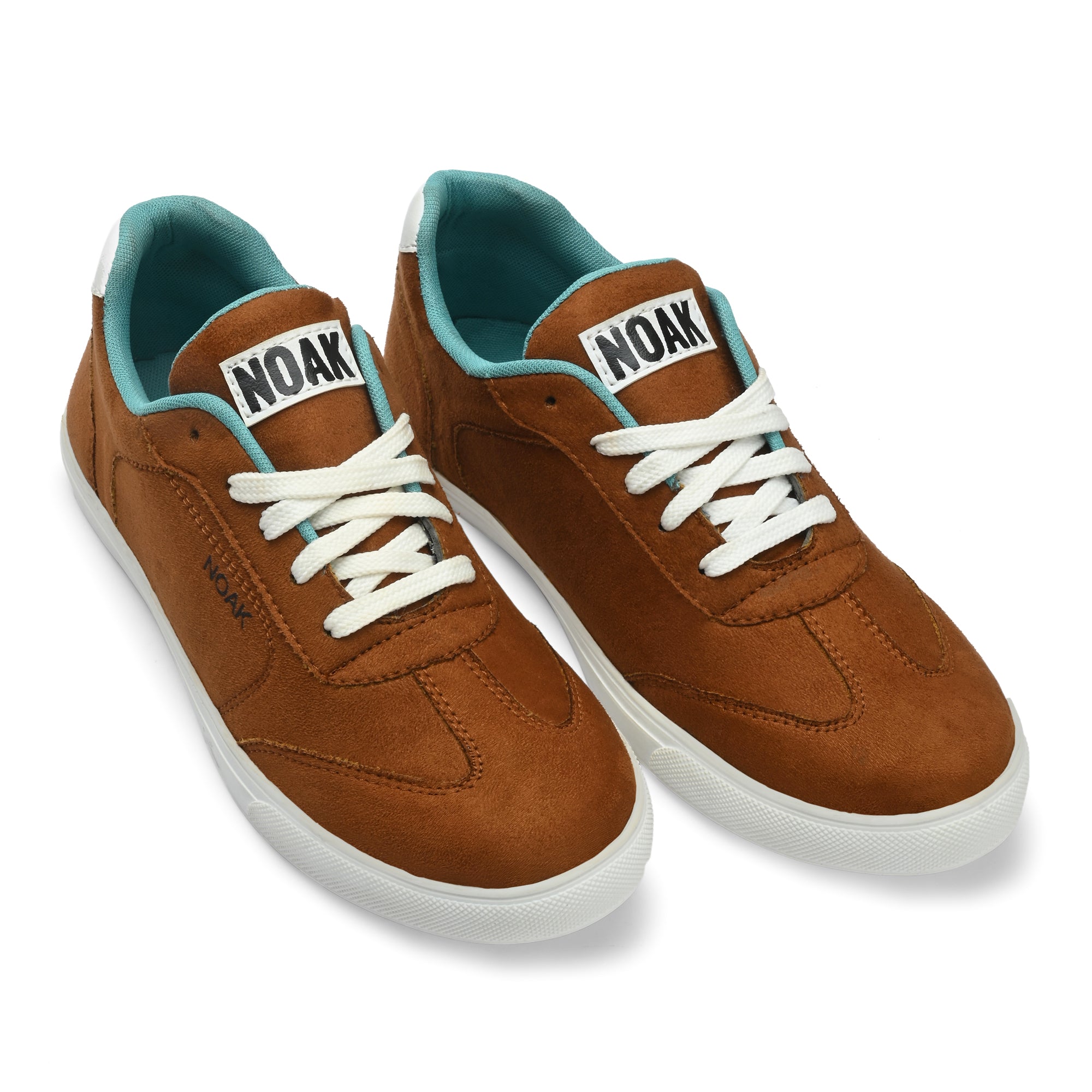 Noak NOAK HANDCRAFTED TAN LACE-UP VEGAN SUEDE LEATHER CASUAL SHOE