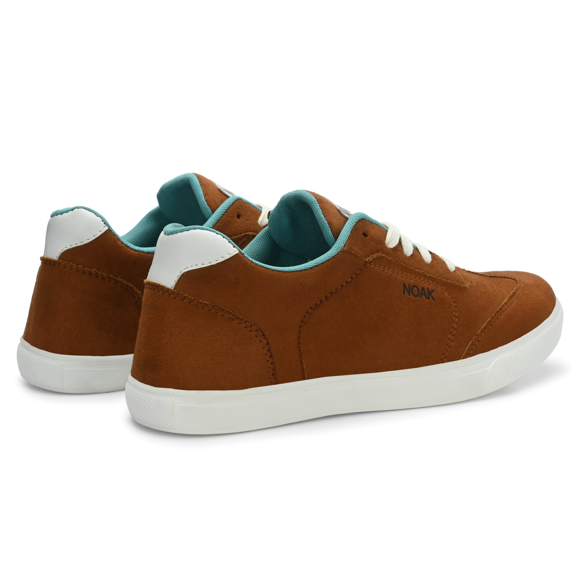 Noak NOAK HANDCRAFTED TAN LACE-UP VEGAN SUEDE LEATHER CASUAL SHOE
