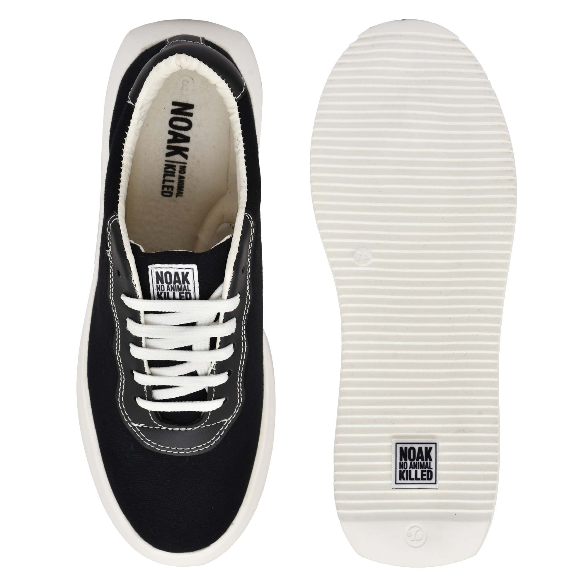 Noak NOAK BLACK EXTRA LIGHT WEIGHT LACE-UP CASUAL SHOE